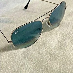 Ray-Ban Aviator Sunglasses RB3025 55-14mm Silver Frame Gray Gradient Lens